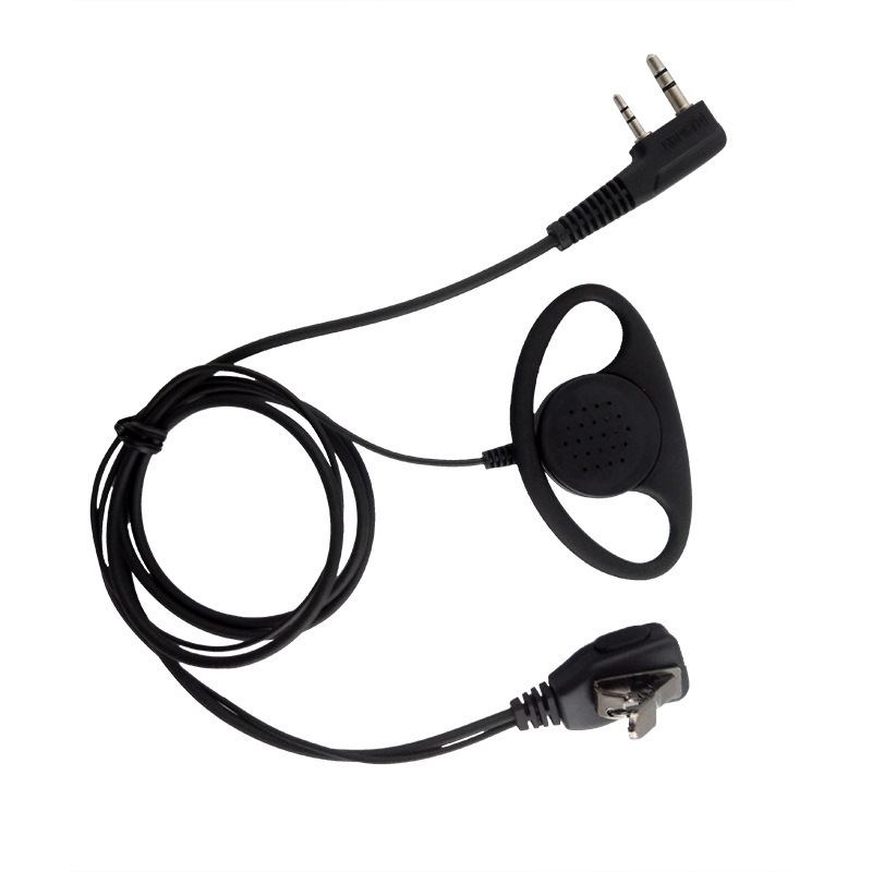 Walkie-talkie K-type headphone, Guotong metal clip, D-type hook earphone, single earbud earphone, walkie-talkie earphone