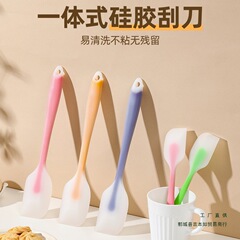 シリコンスパチュラ一体型スクレーパー大型シャベルケーキクリームミキシングナイフ高温耐性食品グレードベーキングツール