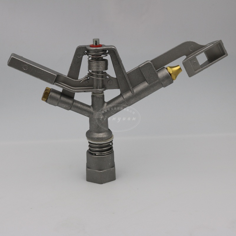 供应1寸锌合金双喷 优质合金摇臂式喷头 直销锌合金摇臂式喷头