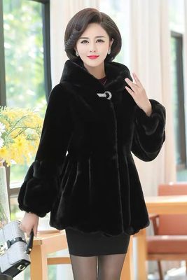 Autumn and winter Fur imitation Mink Cashmere Large coat Fur integrated Rabbit's hair Sable fashion Easy Korean Edition overcoat