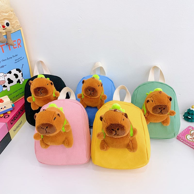 Jardín de infantes bebé viajar mochila pequeña lindo capibara mochila para niños y niñas nueva mochila mini para niños