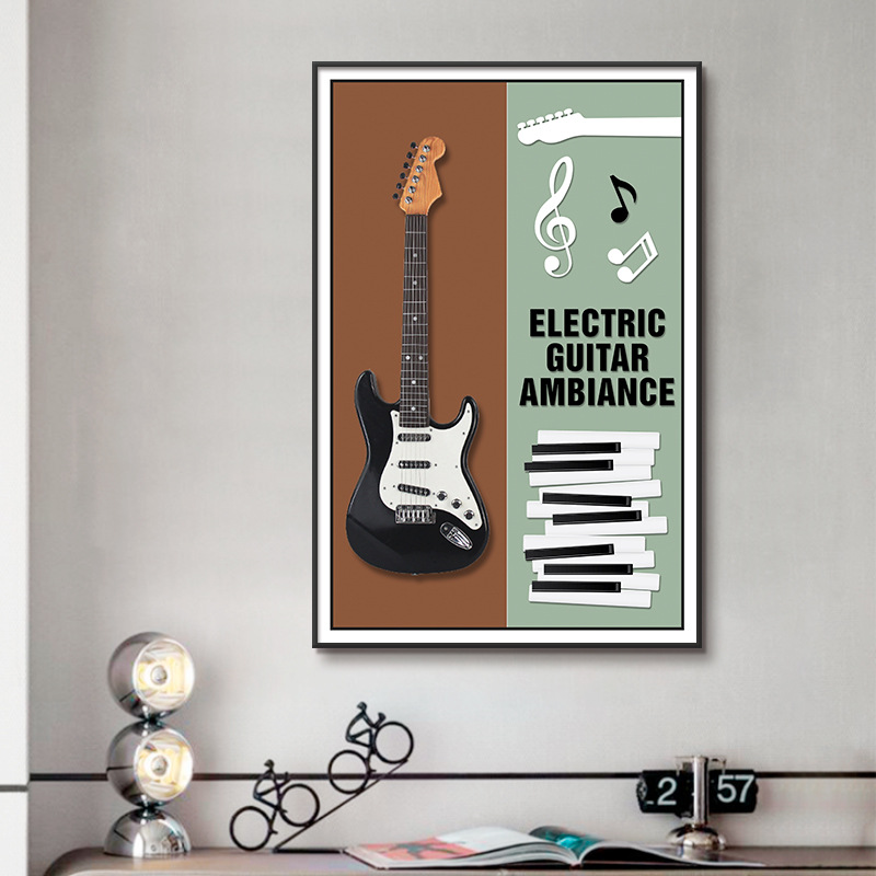 Guitarra simple, instrumento musical, decoración, pintura de carteles, piano, dormitorio de niños, pintura colgante, pasillo de entrada, mural, pintura de decoración de sala de estar