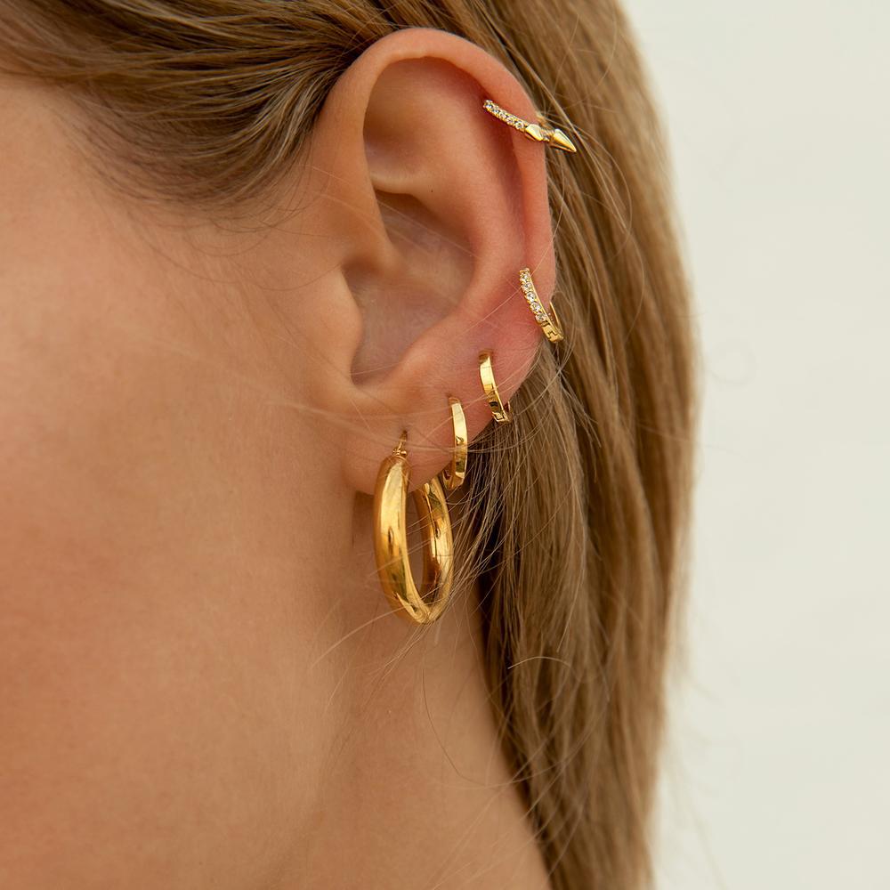 Retro C Shape Plating Alloy No Inlaid Earrings display picture 4