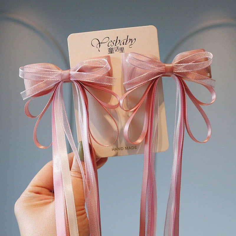 Детский головной убор ханьфу заколка для волос маленькая девочка Фея древний стиль лук лента зажим Национальный стиль принцесса цветок для волос независимая станция