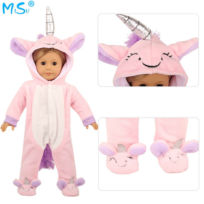 Mi Su nueva ropa de Niña Americana de 18 pulgadas ropa de traje de unicornio vestido de ropa de muñeca caliente transfronteriza