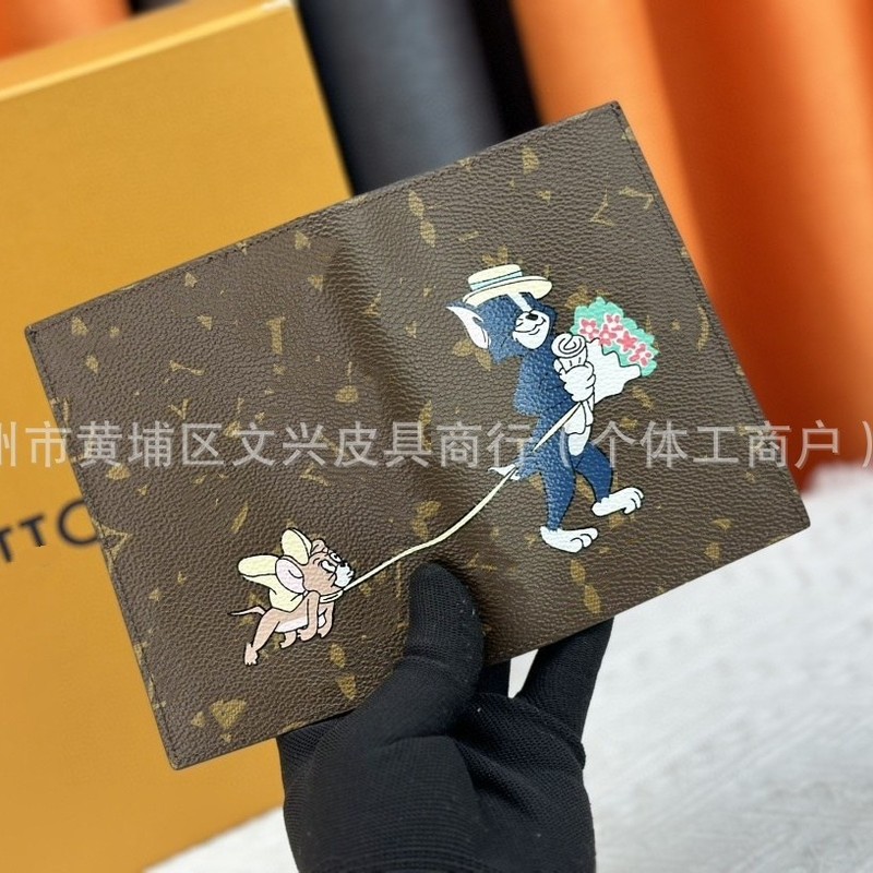 跨境外贸原版老花涂鸦护照夹经典时尚卡通印花折叠钱包证件保护套|undefined