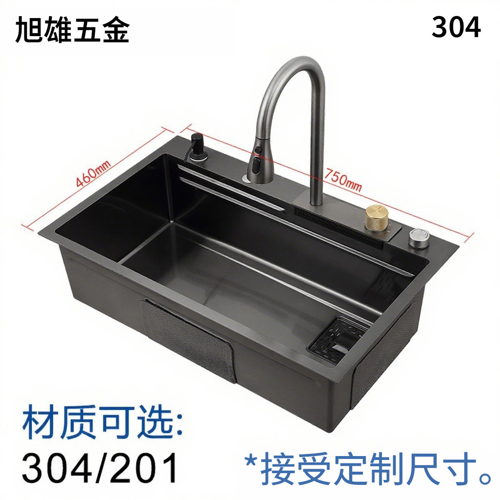Cocina de acero inoxidable lavabo de acero inoxidable lavabo de doble ranura de una sola ranura lavabo integral espesado lavabo manual lavabo de platos