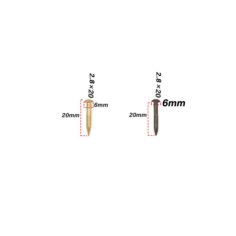 延長広告m 6ねじストレートボルト丸頭金色小釘レトロ家具金物装飾黄銅釘|undefined