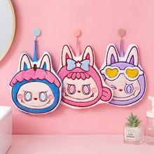 新款拉布布擦手巾厨房可爱可挂式手巾喜庆厨房不掉毛加厚吸水擦手