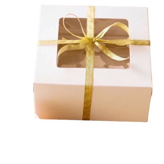 厂家直供 纯白四格马芬cupcake蛋糕饼干盒西点心月饼包装礼盒