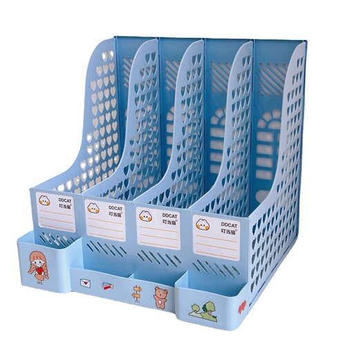 Detachable large-capacity file frame, odor-free file storage box, divided office file storage rack for students