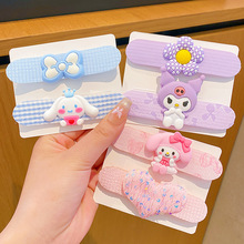 可爱三丽鸥儿童刘海贴碎发神器不伤发魔术贴发卡女童后脑勺发饰