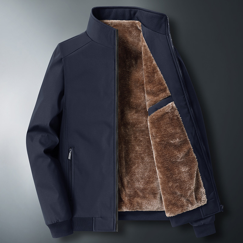 Especial transfronterizo para Otoño e Invierno Nueva chaqueta de cuello grueso con forro polar de mediana edad de algodón casual y engrosamiento cálido chaqueta de moda