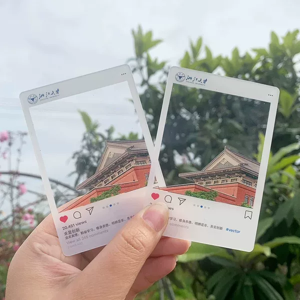 Custom transparent acrylic PVC photo cards, UV polaroid ins templates, self-printed fully transparent group photo cards customization