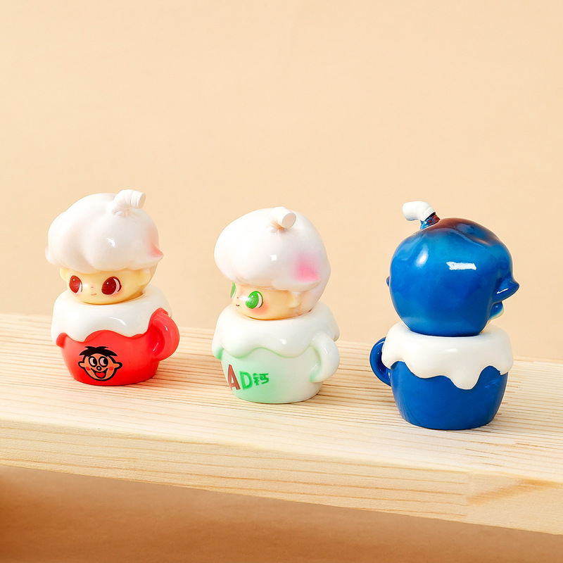 塗装ディディドリンクカップトレンディなかわいい人形キーホルダーアクセサリージュエリーアクセサリーオフィスデスクトップ小さな装飾品|undefined