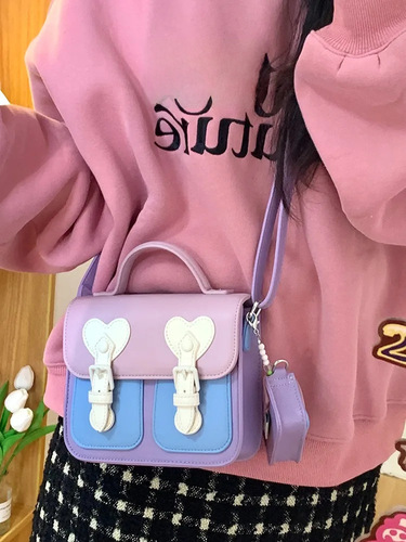 Hand-woven bag  new trendy small square bag DIY material kit Cambridge bag college style versatile crossbody bag