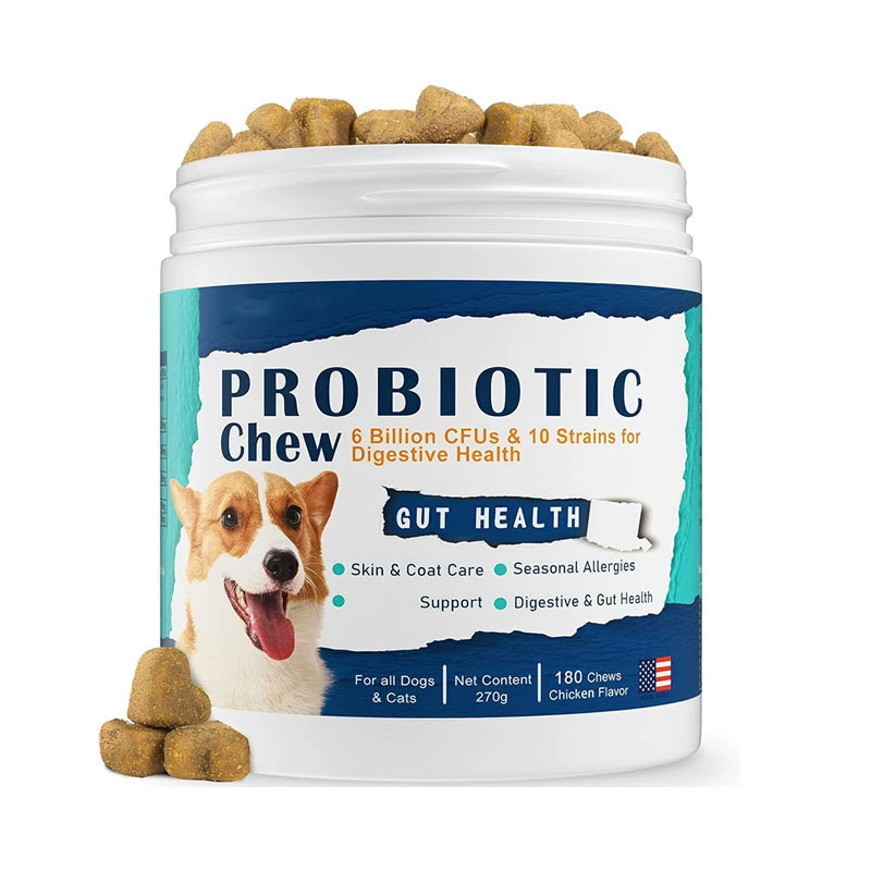 Кросс-бордерные пробиотические добавки для собак для облегчения запоров и жевательные пробиотические добавки