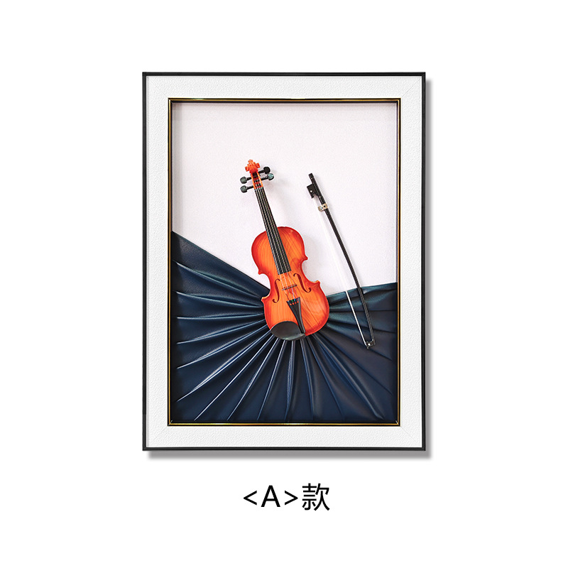 Violín pintura decorativa tridimensional colgando pintura comedor dormitorio música violín arte pintura pasillo sala de estar pintura decorativa