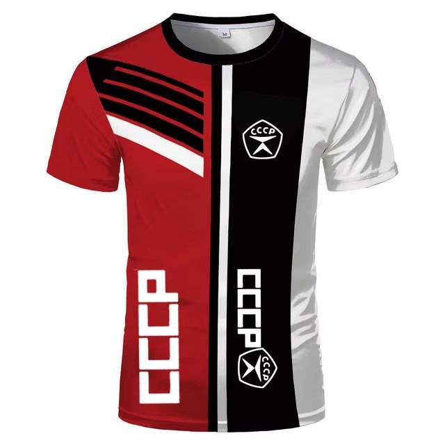 Spot Sports Spot suelta cuello redondo manga corta transpirable camiseta de hombre piel de camarón transfronterizo venta caliente impresión digital 3D