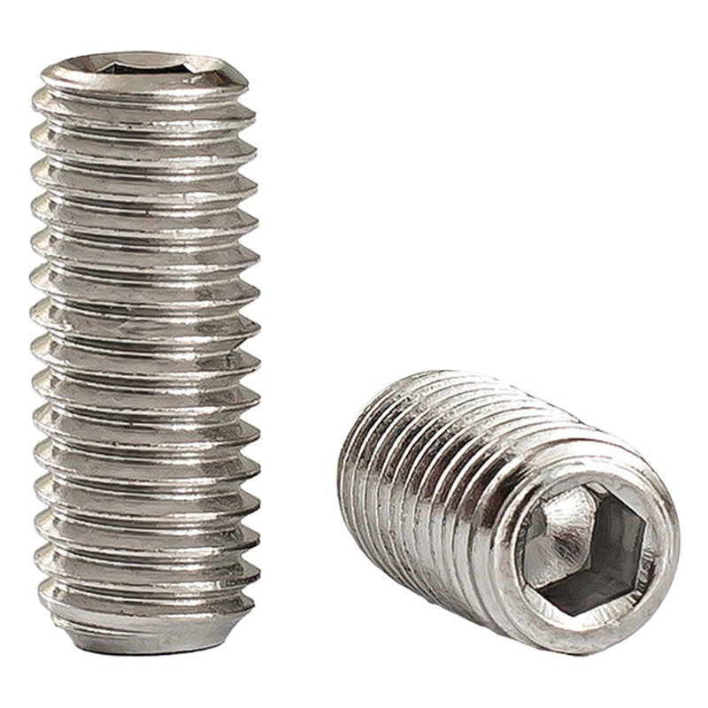 Установочный винт с шестигранной плоской головкой из нержавеющей стали 304, плоский торцевой машинный измерительный винт без головки, верхний винт M2-M20