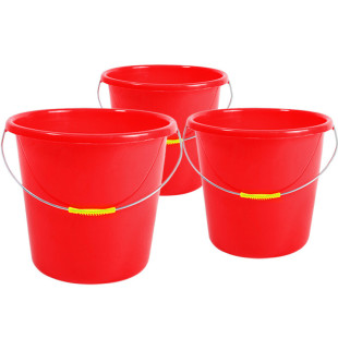Red portable round plastic bucket storage bucket property cleaning bucket without lid multi-specification factory wholesale