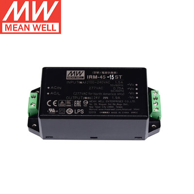 明纬（MEANWELL）开关电源 IRM-45-15ST 端子型AC-DC模块 3A 15V