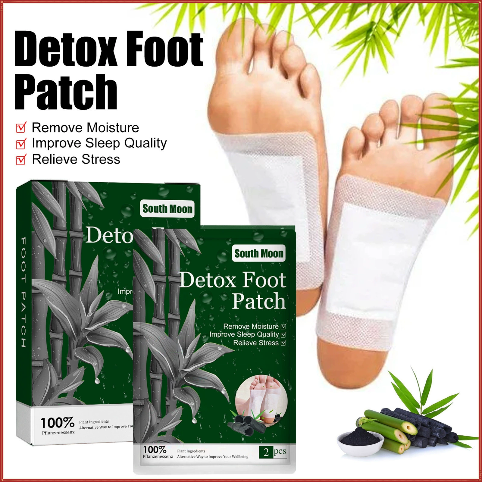 Натуральные травянистые наклейки для ног Уход за ногами Овлажнение и охлаждение для снятия стресса