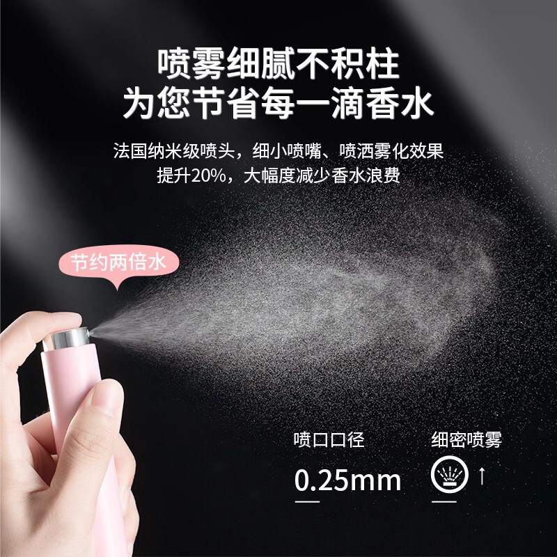 香水分注ボトル8mlガラス内胆回転スプレーボトル小容量ハイエンドポータブル旅行空ボトル分注|undefined