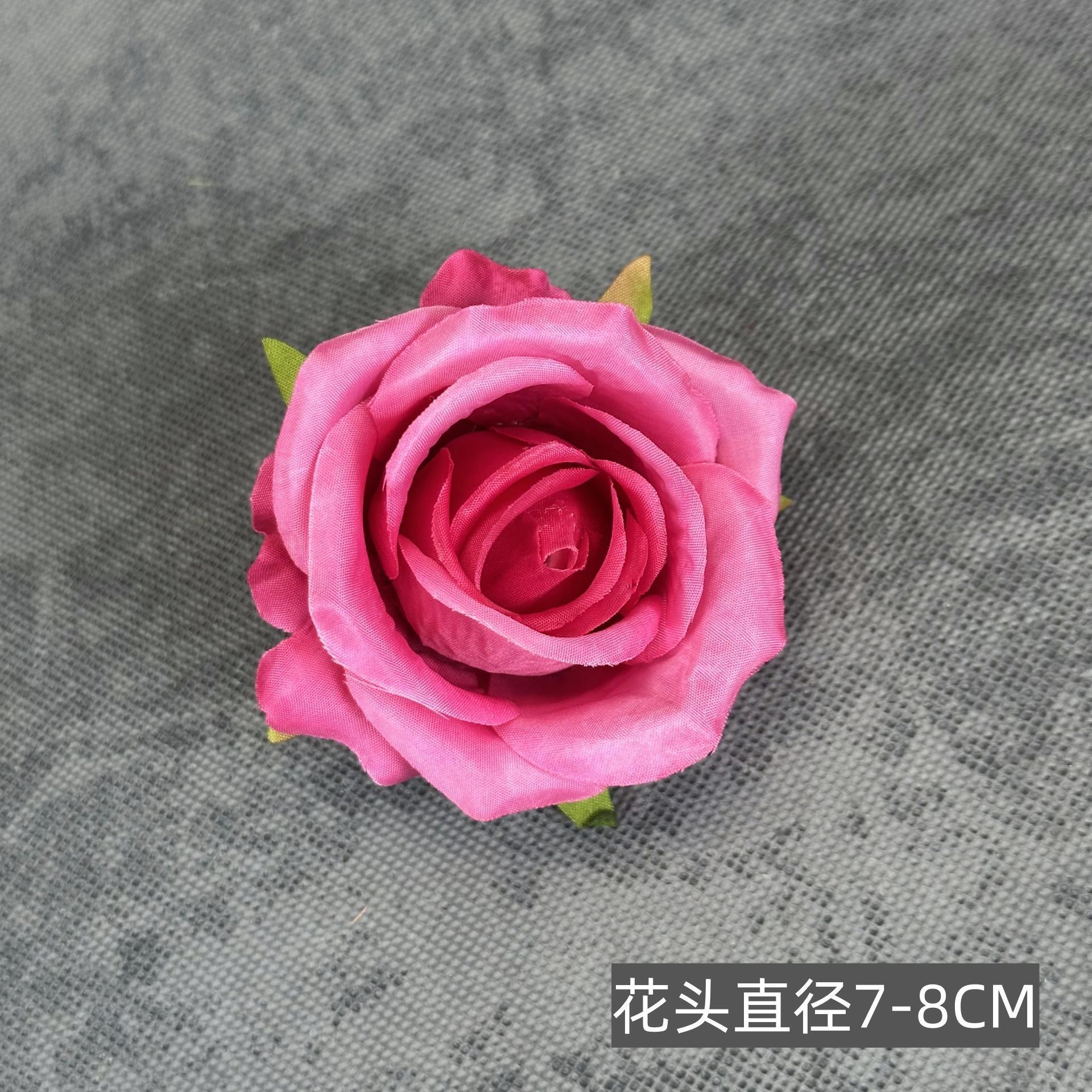 Franela artificial flor Rosa cabeza ramillete rojo boda flor pared tiro apoyos flor artificial arco flor artificial al por mayor