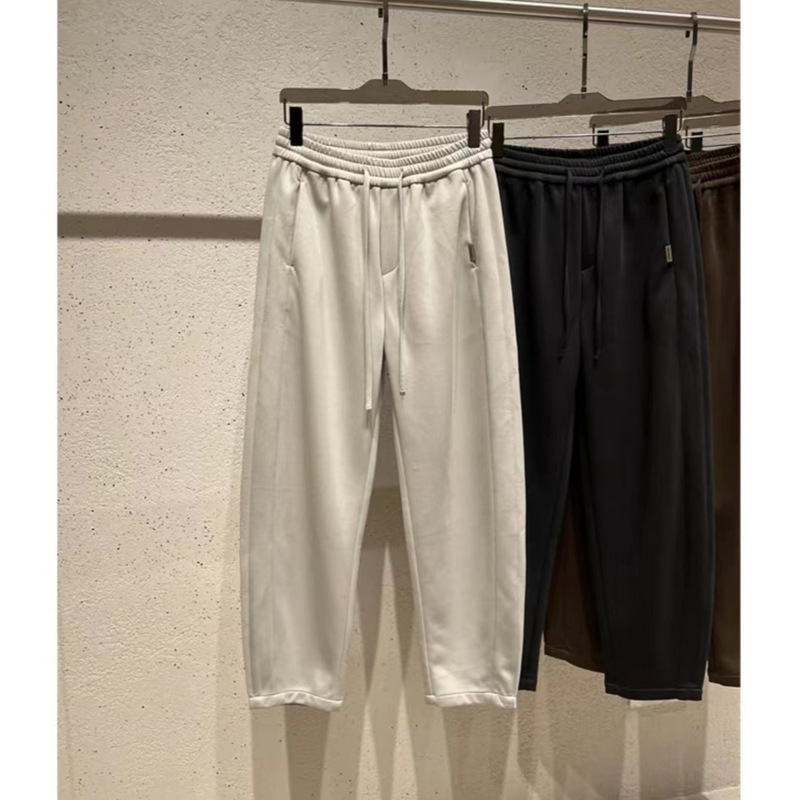 Autumn and Winter Banana Sweatpants Designer Commuter Versatile Loose Trousers Casual Pants Men's High Elasticity Comfortable Fleece-Lined