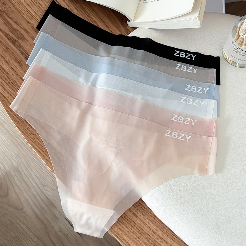Mask Thong Women's Summer Thin Non-marking Ice Silk T-shaped Trousers Mulberry Silk Pure Sexy Breathable Women's Underwear