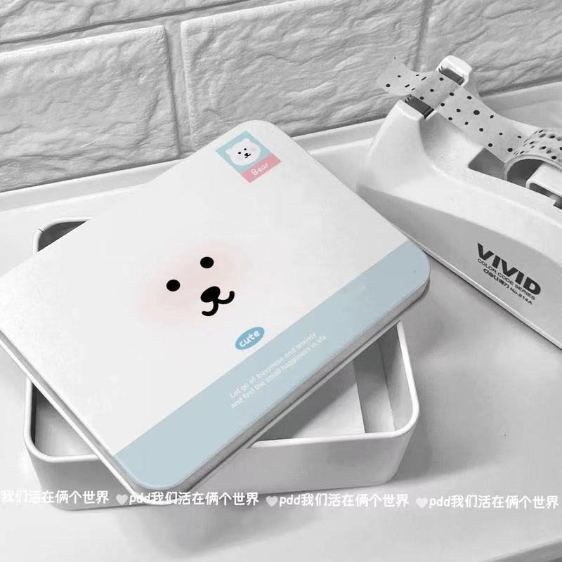 可爱米菲兔自嘲熊铁盒收纳贴纸咕卡追星专辑小卡桌面收纳手账素材|undefined
