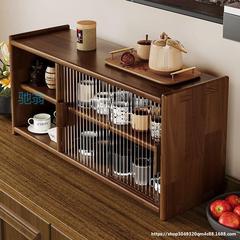 実木防塵カップ棚長虹透明茶器収納棚コップコップカップコーヒーカップ棚テーブル収納棚