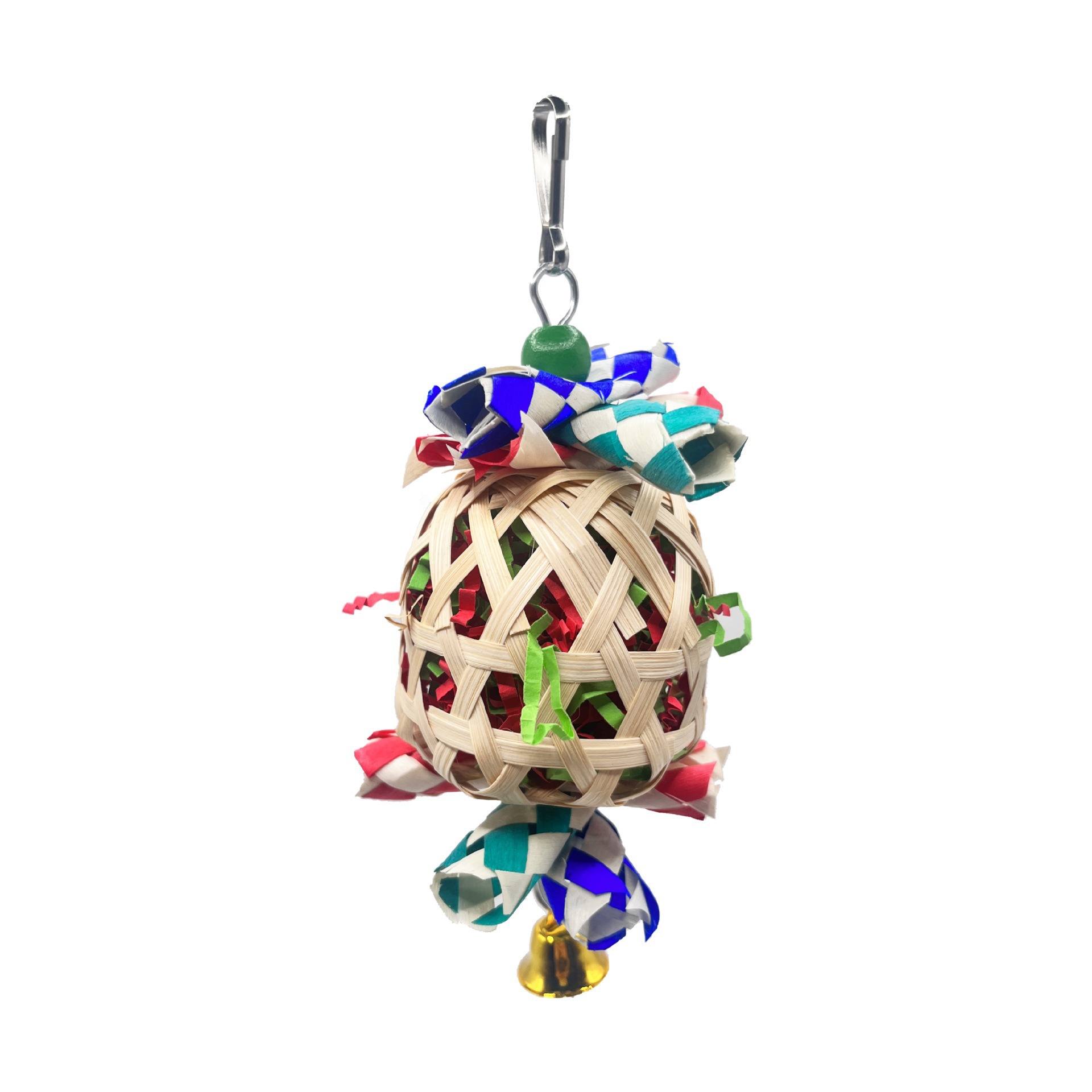 Juguetes de pájaros transfronterizos Juguetes de loro navideño Tubos de papel triturado de colores Suministros de pájaros tejidos Accesorios de decoración de jaulas de pájaros image 6