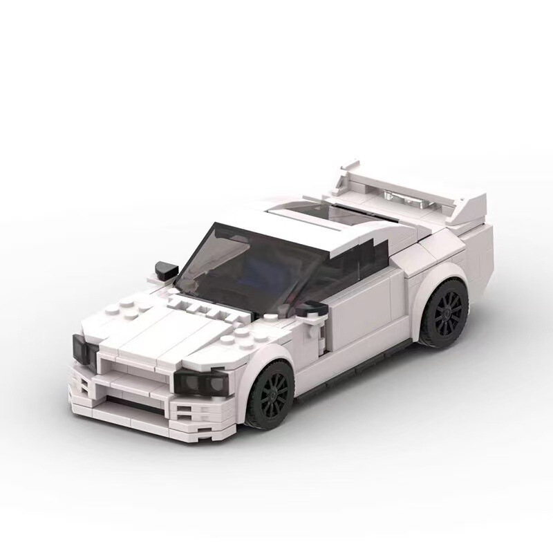 Cross-border Wholesale Compatible Lego Small Particle R34 Skyline sports car MOC Puzzle Assembled Children's Building Blocks Toys