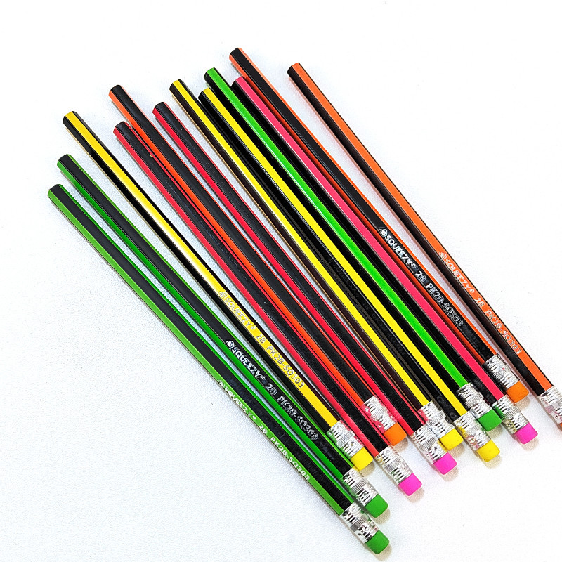 Lápices al por mayor macarón hexagonal estudiantes bocetos con lápiz de goma papelería aprendizaje premios 2b lápiz