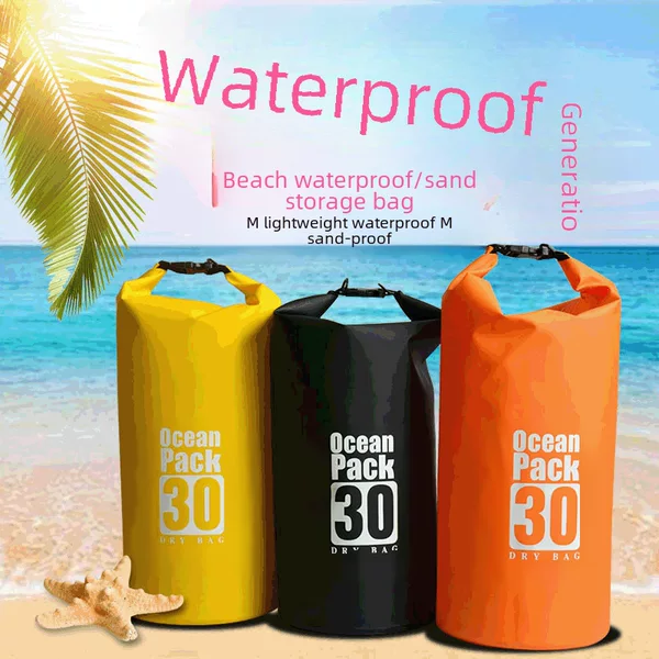Factory Direct Sales 30L Large Capacity Outdoor Waterproof Bag Beach Bag Swimming Rafting Bag Dry and Wet Separation Cosmetics Bag
