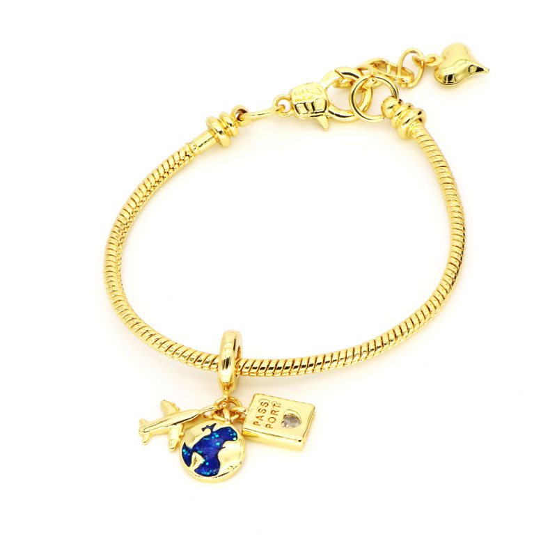 Copper Pendant Material Artificial Pearls, Zircon Inlay Material Bracelets Classification Copper 18K Gold Plated Cute Simple Style Inlay Geometric Artificial Pearls Zircon Bracelets
