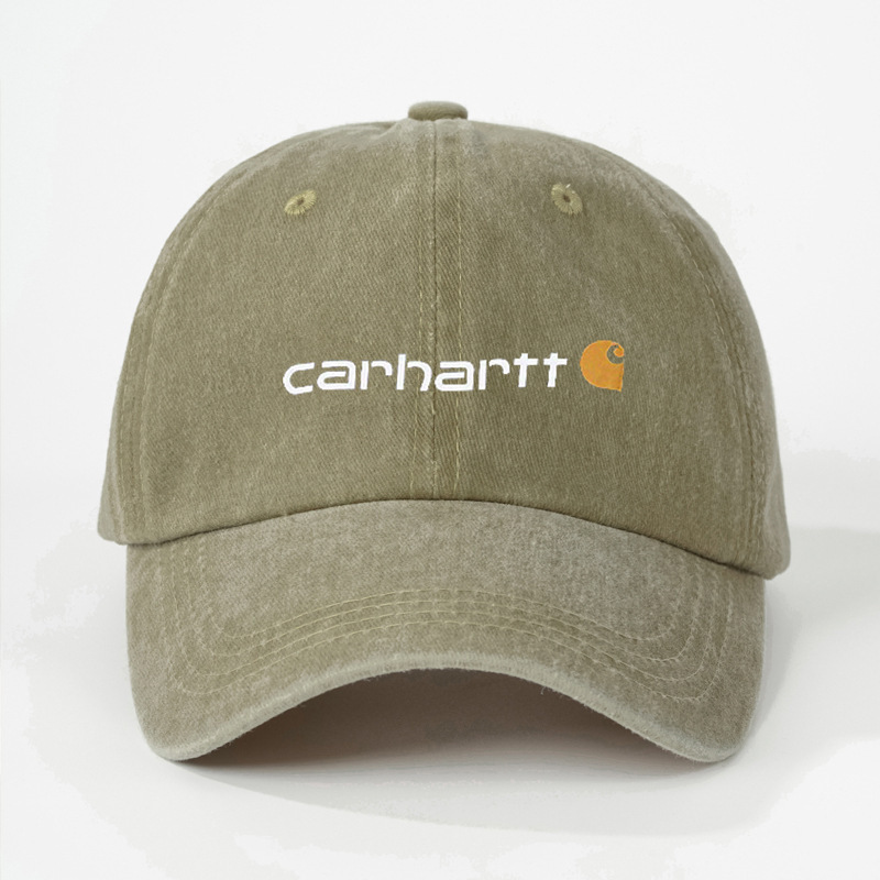 新款时尚字母印刷CARHARTT水洗棒球帽软顶鸭舌帽男女户外防晒遮阳|undefined