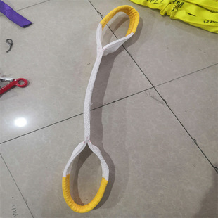 Shenzhou spreader supply white polypropylene lifting belt synthetic fiber thickened wear-resistant flat sling manufacturers