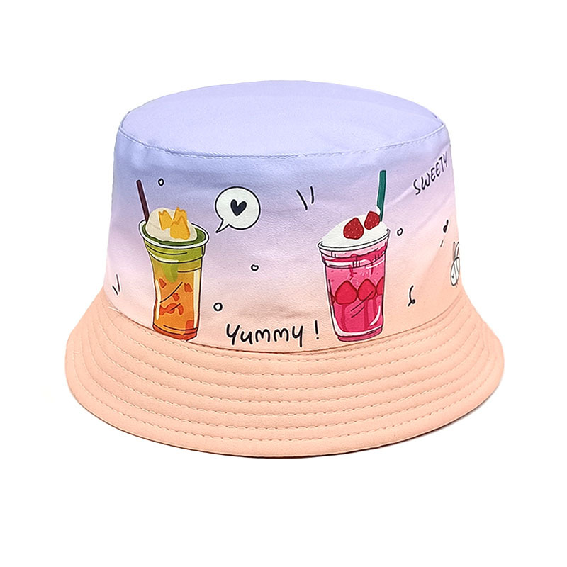 Children Unisex Cute Cup Printing Bucket Hat display picture 7