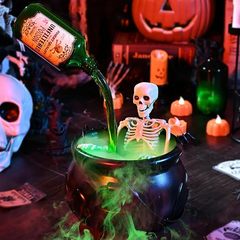 ハロウィンデコレーション マジックフローティングポーションボトルとディフューザー付き ブラックバットバケツ ホーカスポーカスパーティー