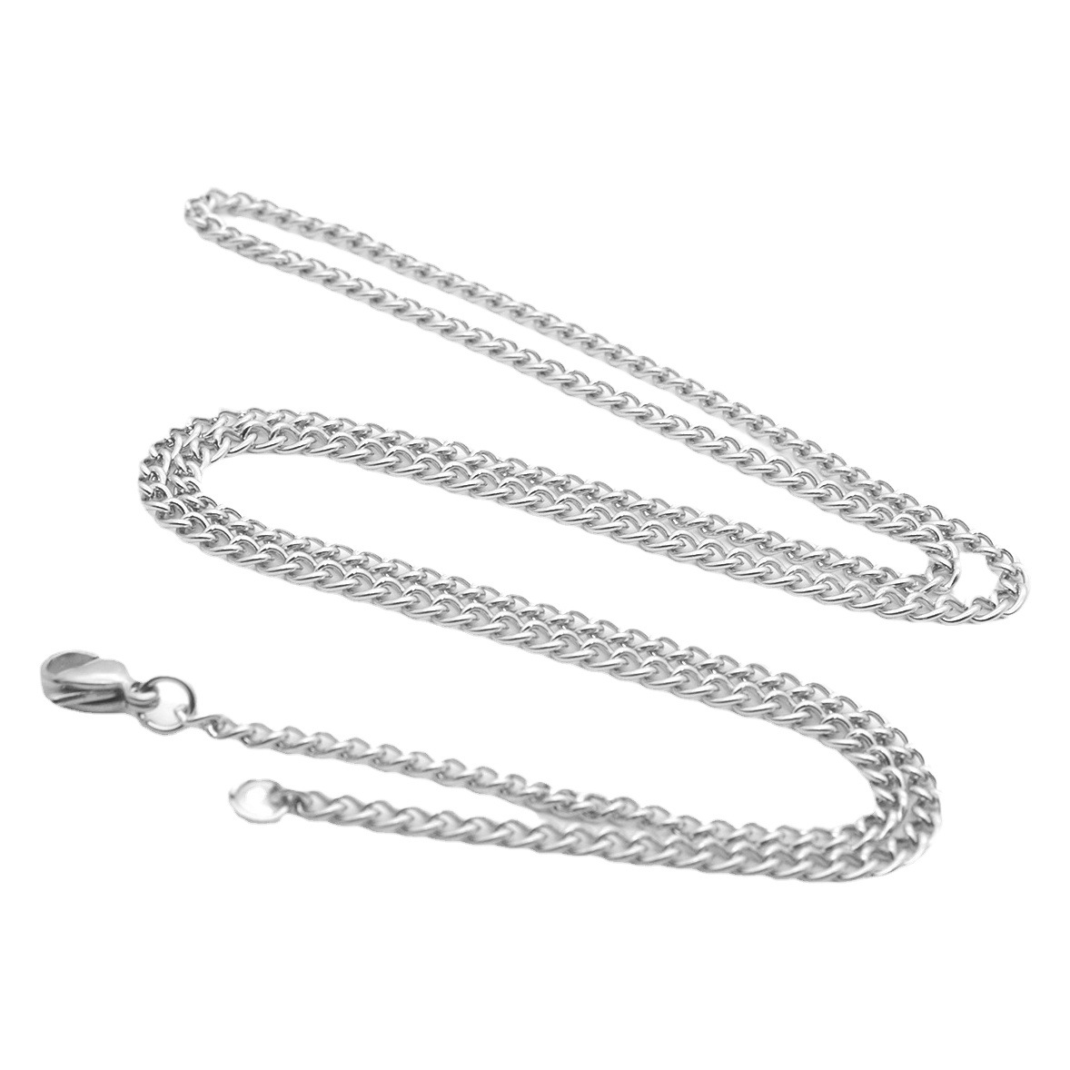 Side Chain Unisex Matching Chain Titanium Steel Necklace Jewelry Accessories 304 Stainless Steel Jewelry Accessories Chain Chain