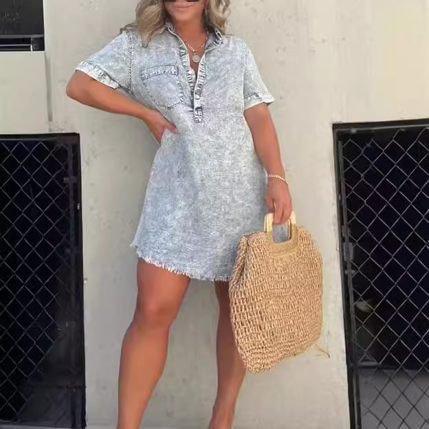 2023 Amazon Wish Independent Station Cross-Border Hot-Selling Women's Casual and Comfortable Dress Is Elegant and Elegant
