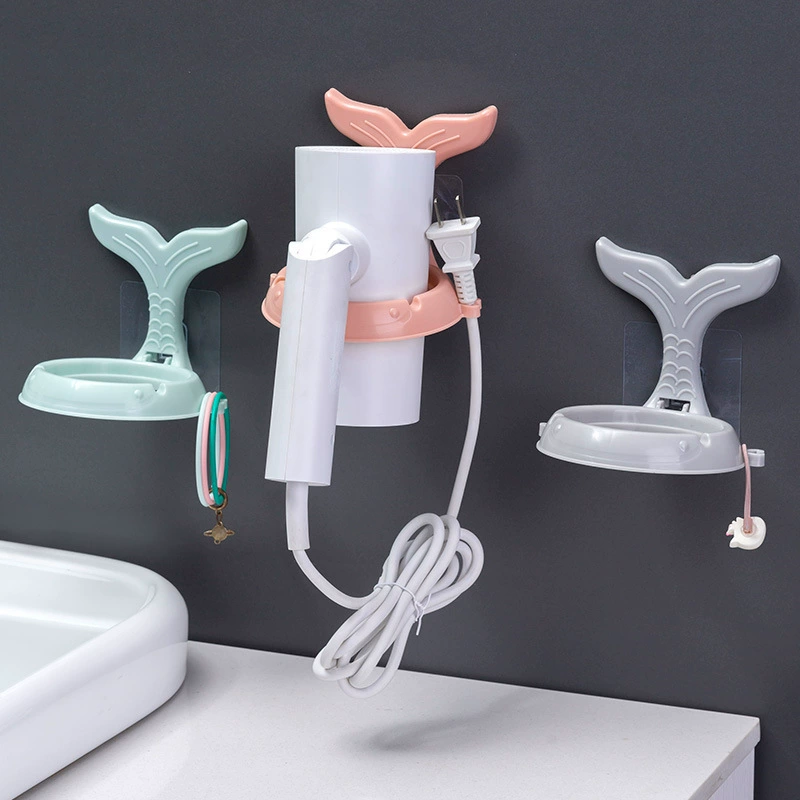 Ванная комната чистая без punching hair dryer rack frame shelf полка на стене держатель для фена картина штрихи стеллажи
