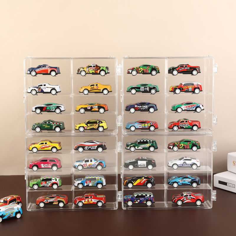 風火輪マッチ箱多美カード児童玩具車型収納箱1:64小型自動車防塵多格収納|undefined