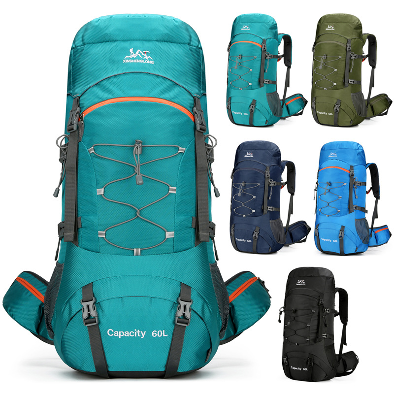 Factory Direct cross-border new quality nylon 60 liters large capacity waterproof mountaineering bag outdoor equipment Sports Backpack
