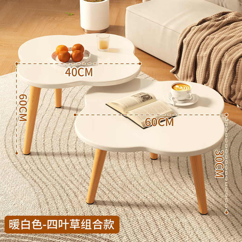 네잎클로버사이드테이블-60*30+40*60 화이트
