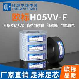 VDE欧规H05VV-F 2芯~5芯0.75/1.0/1.5/2.5平方欧洲护套认证电源线