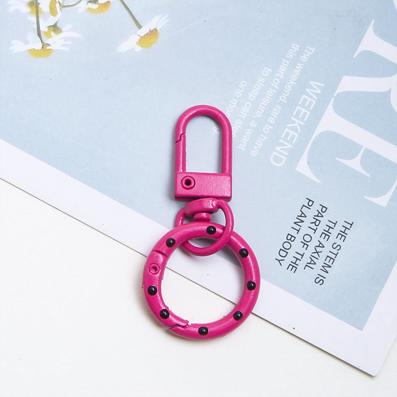 [Rose Red] Door buckle + polka dot spring buckle